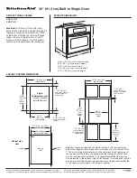 Предварительный просмотр 1 страницы KitchenAid KEBC167VSS Product Dimensions