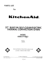 KitchenAid KEBS177SAL2 Parts List preview
