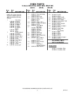 Preview for 2 page of KitchenAid KEBS277DBL8 Parts List