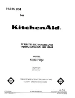 KitchenAid KEBS277SAL2 Parts List preview