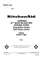 Предварительный просмотр 1 страницы KitchenAid KEBS277YBL0 Parts List