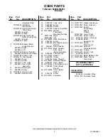 Preview for 2 page of KitchenAid KEBU208SSS03 Parts List