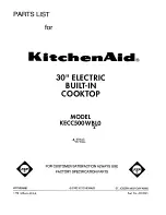 KitchenAid KECC500WBL0 Parts List preview