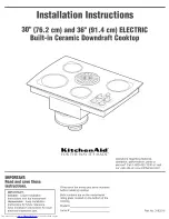 Предварительный просмотр 1 страницы KitchenAid KECD865HBT0 Installation Instructions Manual