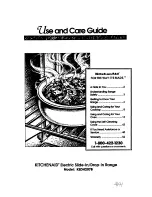 Preview for 1 page of KitchenAid KEDH207B Use And Care Manual