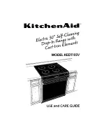 Preview for 1 page of KitchenAid KEDT105V Use And Care Manual