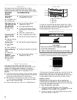 Preview for 14 page of KitchenAid KEHU309 Use & Care Manual