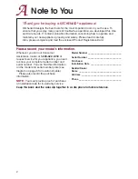 Preview for 2 page of KitchenAid KERI500 Use And Care Manual