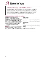 Preview for 2 page of KitchenAid KERS507 Use And Care Manual