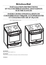 Preview for 1 page of KitchenAid KERS807SBL Installation Instructions Manual