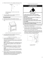 Предварительный просмотр 9 страницы KitchenAid KERS807SSS05 Installation Instructions Manual