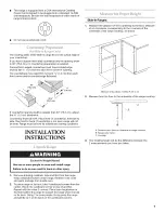 Предварительный просмотр 7 страницы KitchenAid KESS907SBL05 Installation Instructions Manual