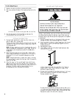 Предварительный просмотр 8 страницы KitchenAid KESS908SPB - 30 Inch Slide-In Electric Range Installation Instructions Manual