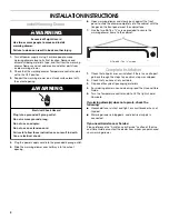 Preview for 4 page of KitchenAid KEWS105BSS Installation Instructions Manual