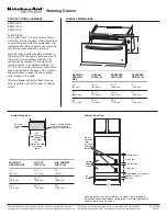 Preview for 1 page of KitchenAid KEWS105S Product Dimensions