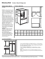 Предварительный просмотр 1 страницы KitchenAid KFCP22EXMP Product Dimensions