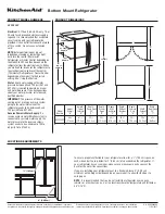 KitchenAid KFFS20EY Product Dimensions предпросмотр