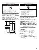 Предварительный просмотр 3 страницы KitchenAid KFIS20XVBL - 19.9 cu. Ft. Bottom Mount Refrigerator User Instructions