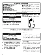 Preview for 2 page of KitchenAid KFIS29BBWH Use & Care Manual