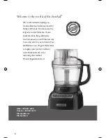 Preview for 2 page of KitchenAid KFP0922CU User Manual