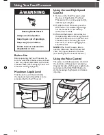 Preview for 16 page of KitchenAid KFP0922CU User Manual