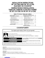 Preview for 1 page of KitchenAid KGC Installation Instructions Manual