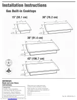 Preview for 1 page of KitchenAid KGCC505HBL04 Installation Instructions Manual