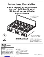 Предварительный просмотр 13 страницы KitchenAid KGCP463KSS - 36" Sealed Burner Commercial-Style Gas Cooktop Installation Instructions Manual