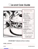 KitchenAid KGCP467H Use And Care Manual preview