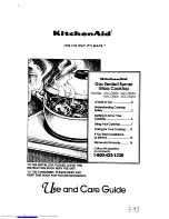 Предварительный просмотр 1 страницы KitchenAid KGCT305A Use And Care Manual