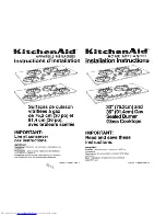 KitchenAid KGCT305BWH0 Installation Instructions Manual preview