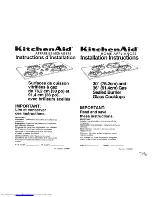 KitchenAid KGCT305EBL0 Installation Instructions Manual preview