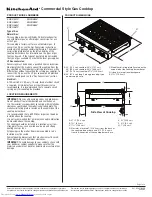 Предварительный просмотр 1 страницы KitchenAid KGCU407VSS Product Dimensions