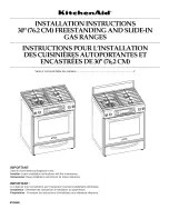 Preview for 1 page of KitchenAid KGRS807SBL00 Installation Instructions Manual