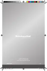 Preview for 20 page of KitchenAid KHBC410WOB Instructions Manual