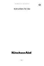 Preview for 1 page of KitchenAid KHDD2 38510 Instructions For Use Manual