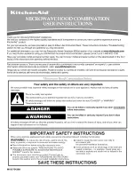 Preview for 1 page of KitchenAid KHHC2090SBT3 User Instructions