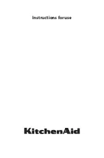 Preview for 1 page of KitchenAid KHID4 65510 Instructions For Use Manual