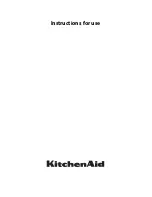 KitchenAid KHIP5 90510 Instructions For Use Manual preview