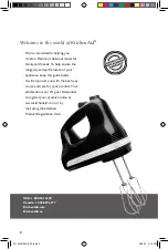 Preview for 1 page of KitchenAid KHM512 Manual