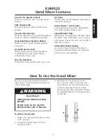 Preview for 8 page of KitchenAid KHM620 Instructions And Recipes Manual