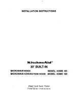 Preview for 1 page of KitchenAid KHMS 105 Installation Instructions Manual