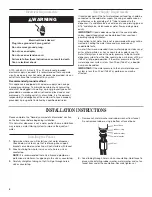 Preview for 4 page of KitchenAid KHWC160 Series Installation Instructions And Use And Care Manual