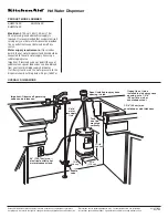Preview for 1 page of KitchenAid KHWC160P Dimension Manual