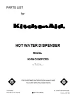 Preview for 1 page of KitchenAid KHWG160PCR Parts List