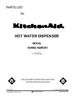 KitchenAid KHWG160PCR1 Parts List preview