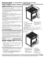 Preview for 1 page of KitchenAid KITCHENAID KDRS807S Dimension Manual