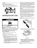 Предварительный просмотр 14 страницы KitchenAid KitchenAid SIDE BY SIDE BUILT-IN REFRIGERATOR Use And Care Manual