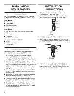 Preview for 2 page of KitchenAid KKFV01SP Series Installation Instructions And Use And Care Manual