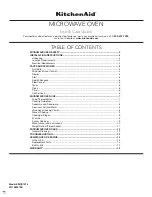 KitchenAid KMCS1016 Use & Care Manual preview